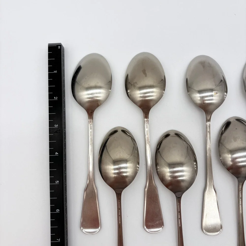 Oneida Deluxe Independence Stainless Steel Oval Soup Spoons Set of 8 Flatware